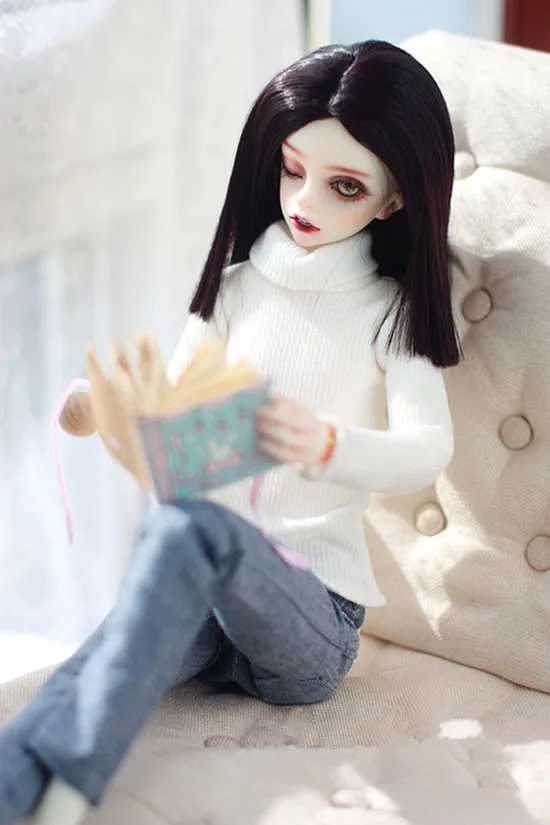 BJD кукла 1/3 1/4 кукла белый свитер с чокером для 1/3 1/4 BJD MDD кукла аксессуары кукла одежда свитер с завязками
