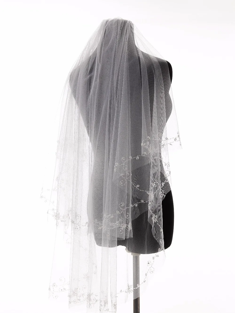 Forevergracedress Новое поступление цвета слоновой кости белый обрезанный Край Свадебные аксессуары фатин Свадебная Фата с расческой