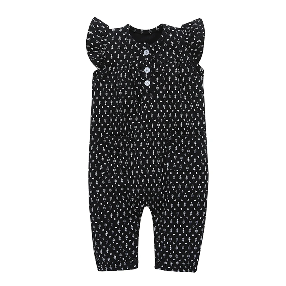 

Newborn Baby Girls Sleeveless Ruffles Romper Jumpsuit Outfits Set Summer Sunsuit Pretty Polka Dot Sunsuit