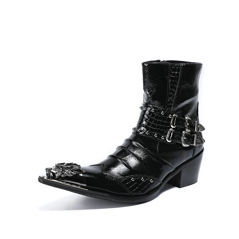Botas masculina/черные ботинки челси из натуральной кожи со стальным носком; мужские ботильоны с ремешком в стиле милитари; модельные свадебные туфли с острым носком