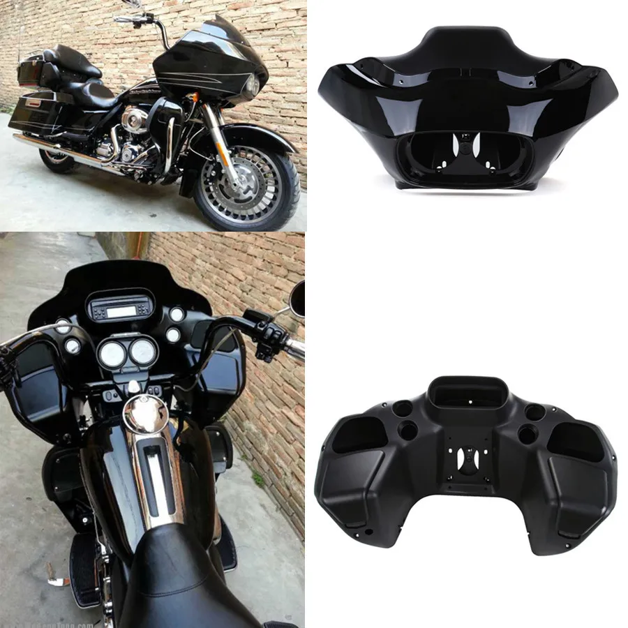 Блеском черный цвет для Harley Дэвидсон FLTR дорога скользить Внутренняя Внешняя фара обтекатель Блеском черный цвет для Harley Дэвидсон FLTR дорога скользить Внутренняя Внешняя фара обтекатель