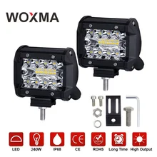 

WOXMA Work Car Light Bar 4x4 Offroad 4inch 60W Motorcycle 12V 6000K White Combo Super Bright Driving Light for Auto pickup ATV