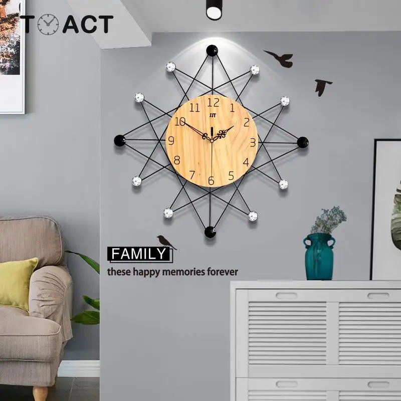 

Nordic Clock Latge Wall Clocks Living Room Personality Fashion Modern Design Minimalist Watch Mute Home Decor Watches Big