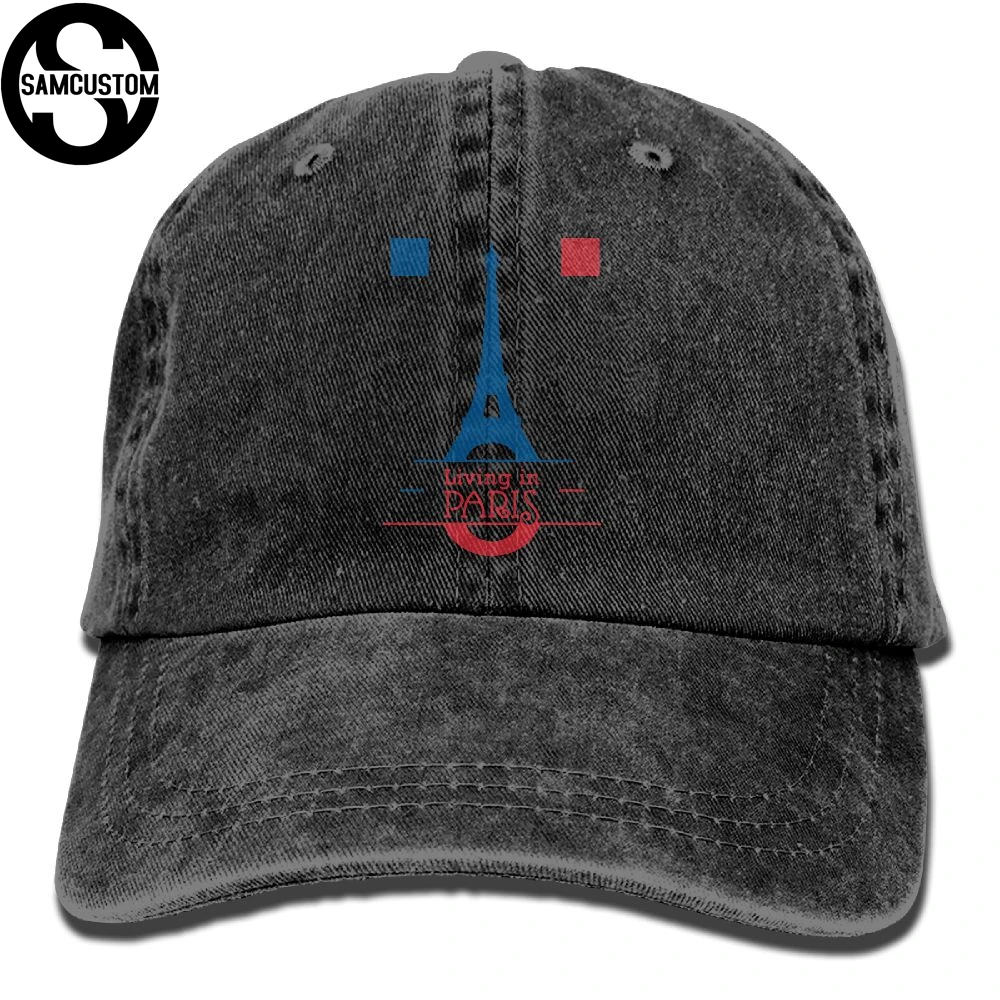 SAMCUSTOM гостиная в Париже Франция 3D креативная индивидуальность Промытые джинсовые шапки осень лето для мужчин и женщин Гольф Sunblock хоккейные кепки