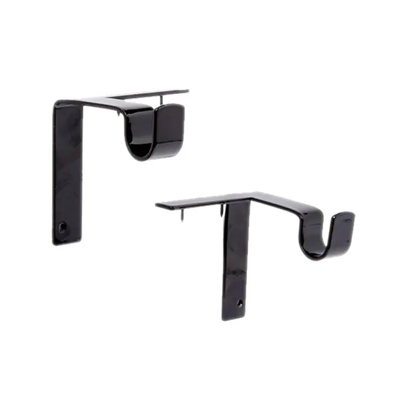 Single Hang Curtain Rod+ Center Support Bracket Into Window Frame Curtain Rod Bracket Accessories&4j18