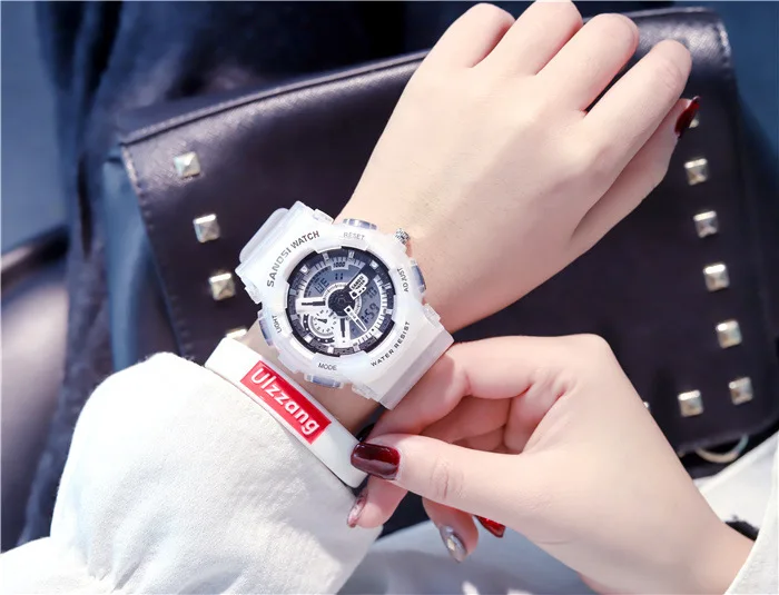 INS перегретые часы женские студенческие корейские Простые Модные маленькие свежие электронные часы трендовые часы женские силиконовые