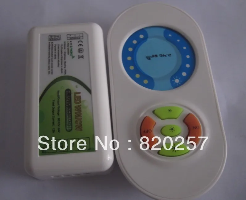 

DHL EMS Free shipping 100pcs ccrton 2.4G Color Temperature & Brightness adjustable RF controller 12V/24V WiFi Compatible