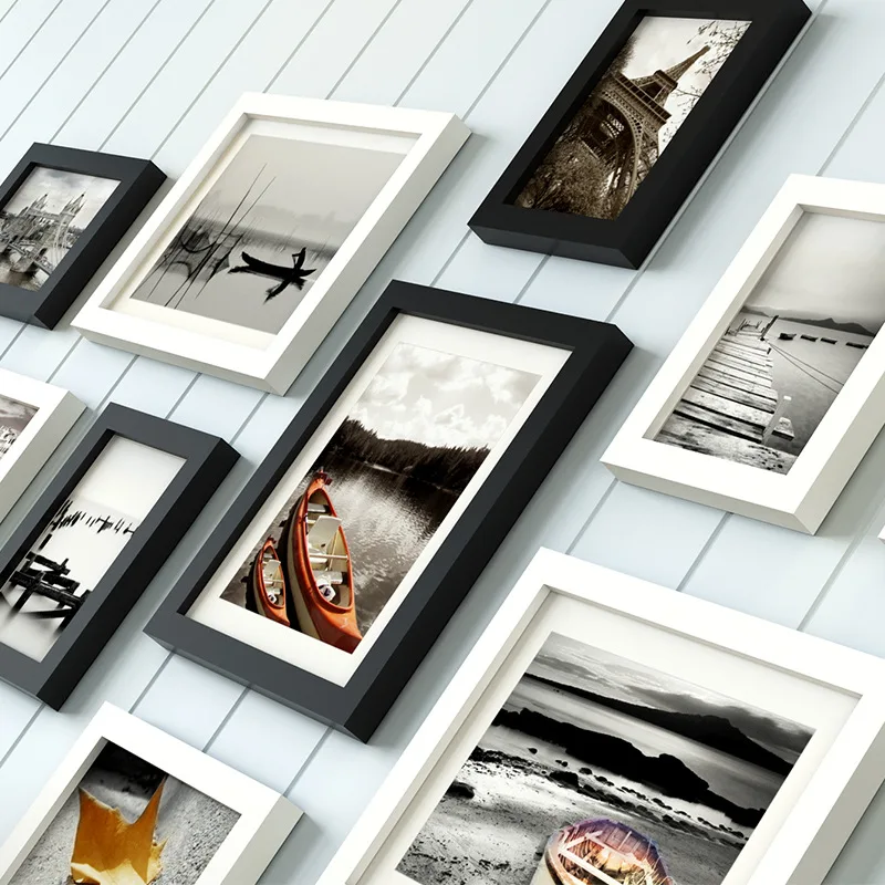 11 шт./компл. деревянная рамка для фотографий для Лестницы Decor Творческий сделай сам подарок Семья стены фотографии кадр большой Размеры рамки для фотографий Fotos