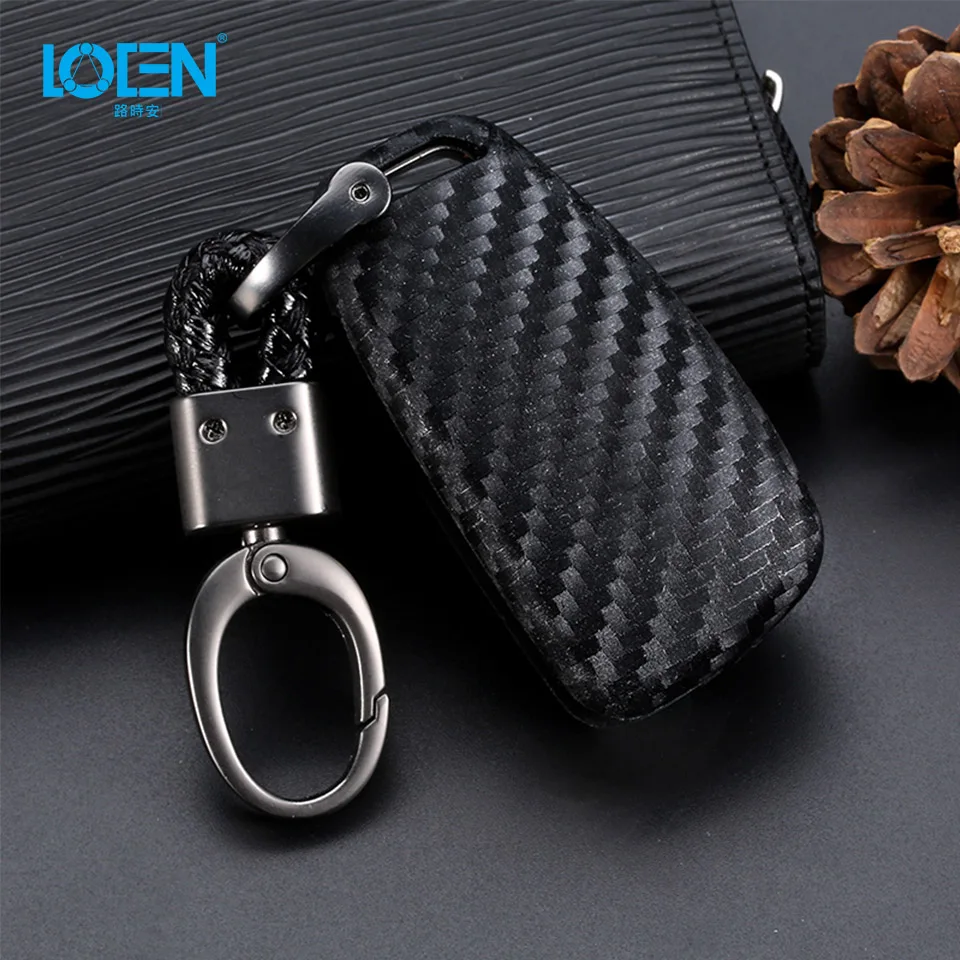 Автомобильные аксессуары, чехол для ключей из углеродного волокна, хрустальный кулон, брелок для ключей, украшение для Audi A1/A3/S3/Q3/Q7/A6L/TT, автостайлинг