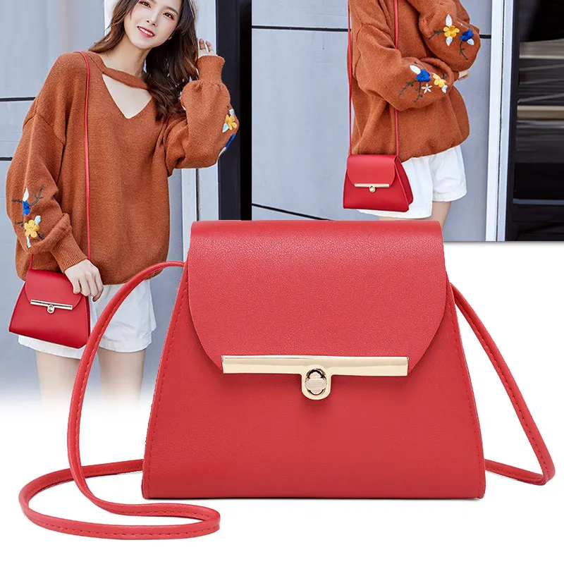 1 قطعة المرأة سيدة الكتف Crossbody حقيبة بو الجلود البسيطة الأزياء للزواج المال MSJ99
