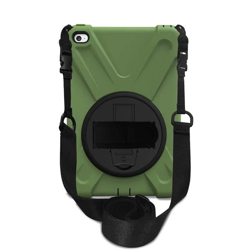 Плечевой ремешок чехол для iPad mini4 mini 4 Heavy Duty кожа брони силиконовый PC резиновая подставка крышка для iPad A1550 A15383 чехол - Цвет: 7