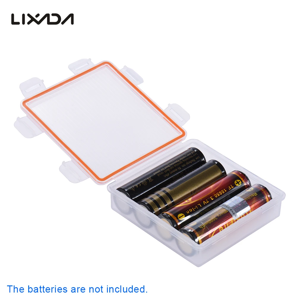 

Transparent Hard Plastic Waterproof Battery Protective Box Holder Storage Case for 18650 Battery 4-Pack/ CR123A Battery 8-Pack