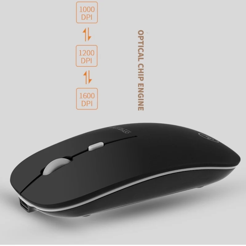 Беспроводная портативная заряжаемая клавиатура мышь в комплекте Игровая для