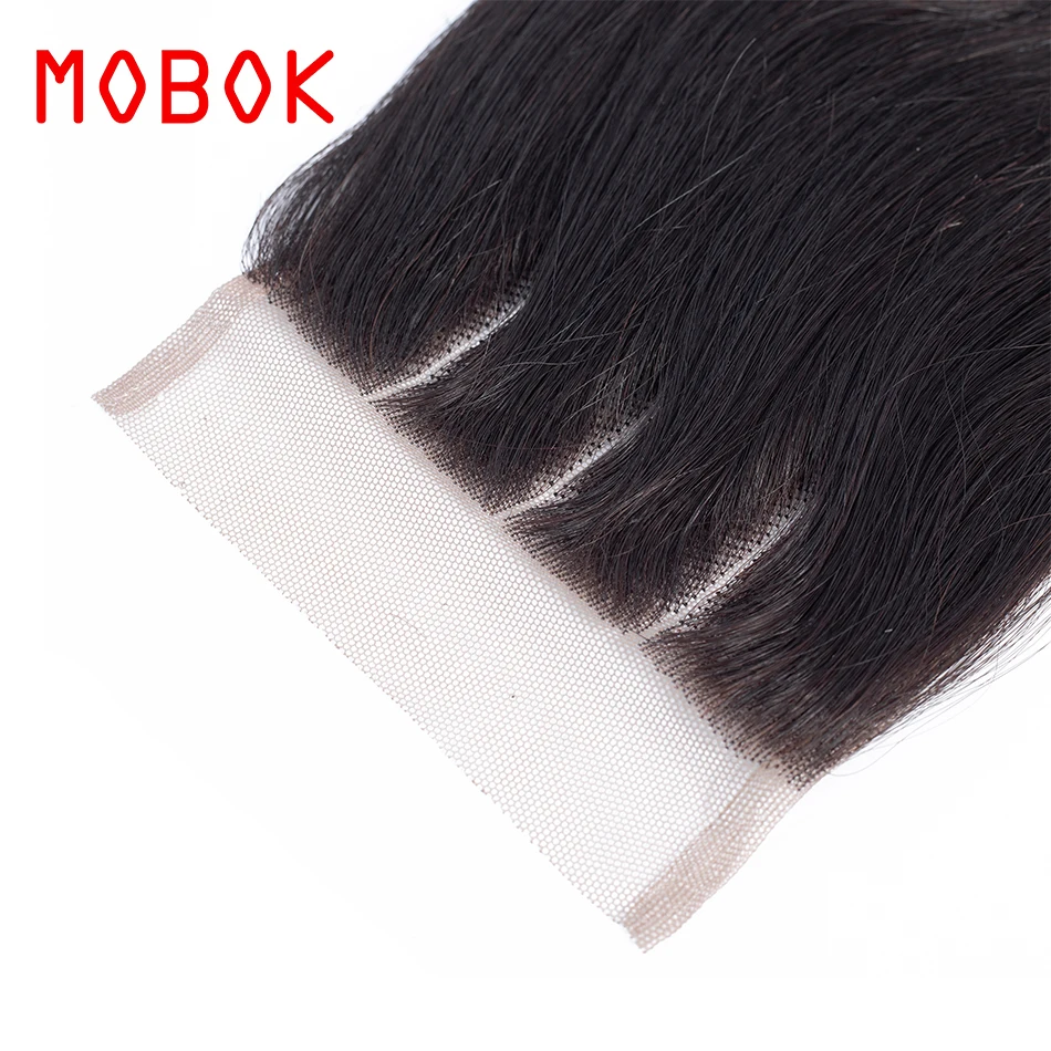 Монгольские волнистые волосы mobot 4 пряди с кружевной застежкой 100% человеческие