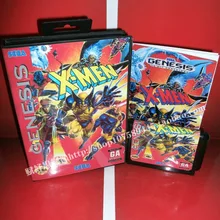 Игра Sega Mega Drive-X-men с коробкой и ручным управлением для 16 бит игра Sega Mega Drive картридж Megadrive Genesis система