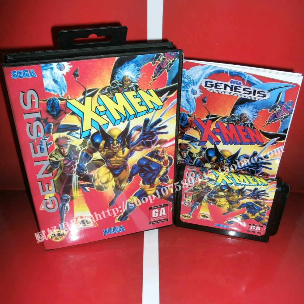 Sega MD игра-X-Men с коробкой и руководством для 16 бит Sega MD игра картридж megadrive Genesis система