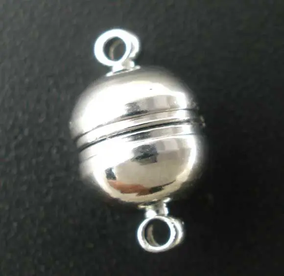 DoreenBeads 10 пар круглых магнитных застежек серебристого цвета 13x8 мм | Украшения и