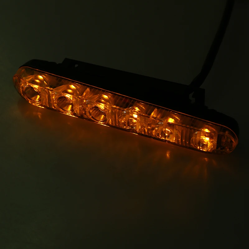POSSBAY 2 предмета 12 V 12/18 Вт светодиодный автомобиль Габаритные огни планка осветителя изготовления 6/9 светодиодный s белого и желтого цвета Водонепроницаемый Противотуманные огни