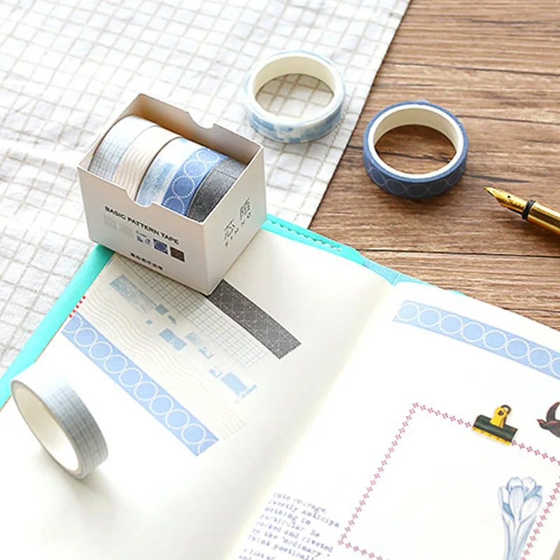 5 шт./компл. свежий стиль сетка малярная лента дневник лента для декорации Washi DIY Скрапбукинг Стикеры фото стены творческий бумаги для заметок на клейкой основе