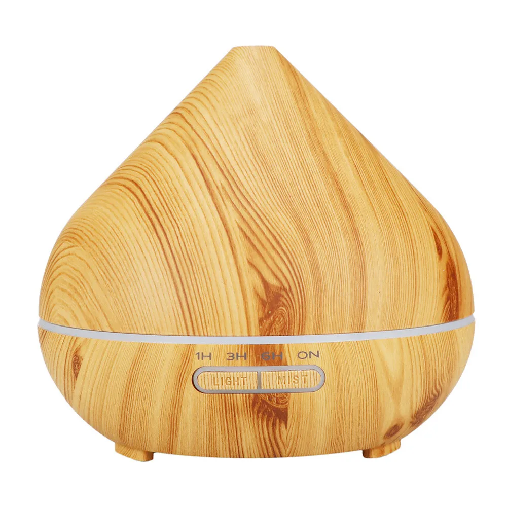 HSU 300ml Purifier Electric Aroma air diffuser Wood Grain Ultrasonic air Humidifier Essential oil Aromatherapy cool mist maker
