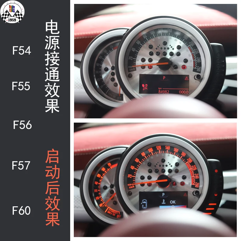 Новый стикер лазерного тахометра и Speedmeter для Mini Cooper F55 F54 F56 F57 F60 (2