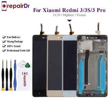

Original For Xiaomi Redmi 3 LCD Display Touch Screen Digitizer Assembly With Frame 100% New Test For Redmi 3 3S Lcd Replacement