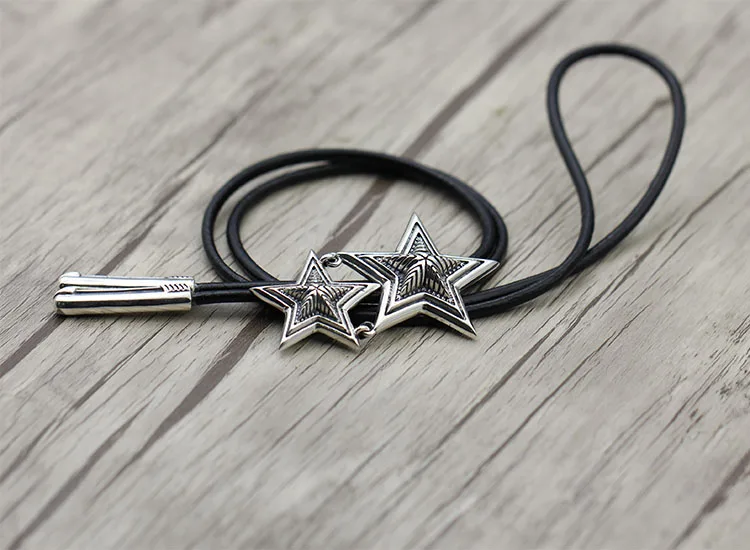 Горячая Cody Sanderson Nava Hook кожаное ожерелье из стерлингового серебра 925 Европейский Американский кулон Пентакль набор