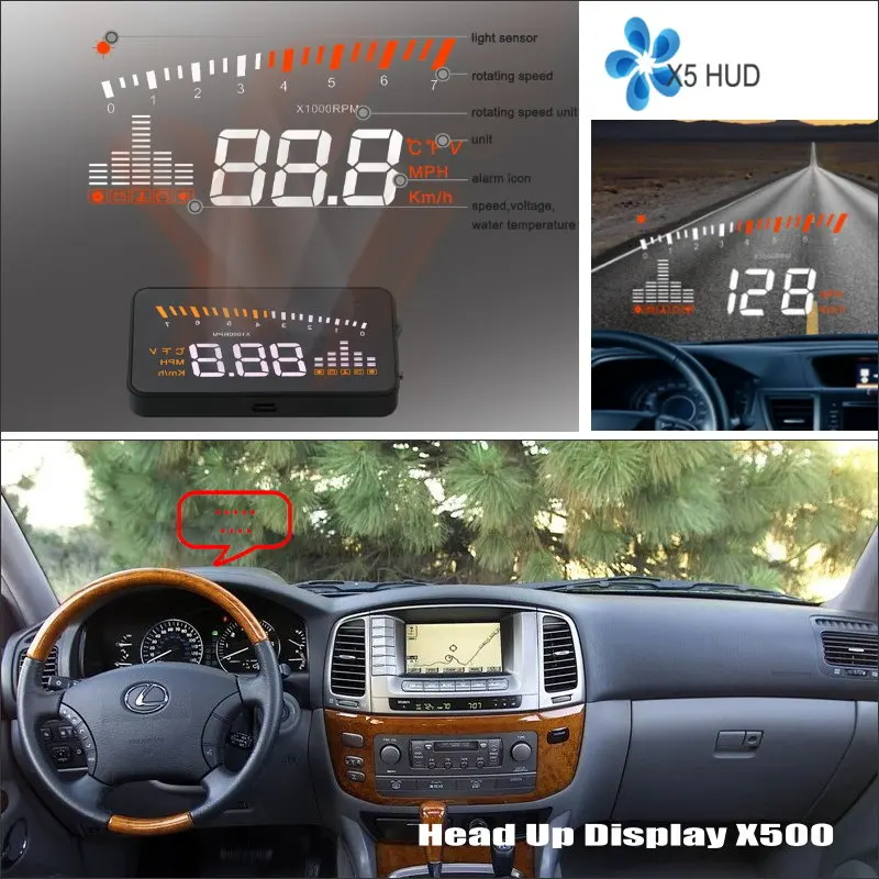 

Liislee Car Computer Screen Display Projector Refkecting Windshield FOR Lexus LX 470 LX470 - Safe Driving Screen