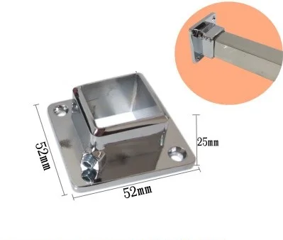 Flange Алюминий 25x25 мм квадратная труба фитинги трубчатый зажим держатель соединитель локоть тройник одежда полка Соединительный соединитель отображения Stora - Цвет: Flange