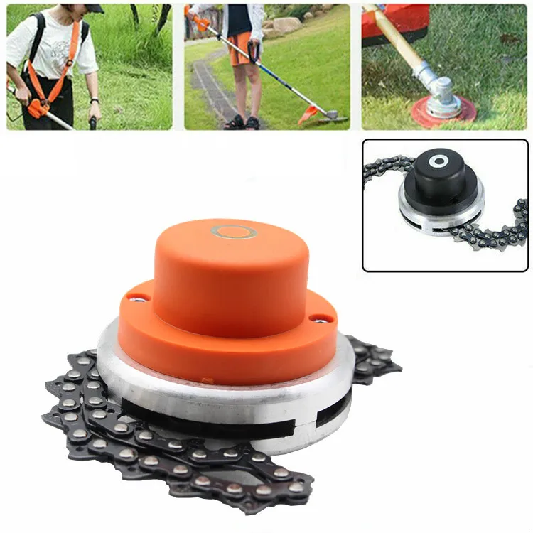 Lawn Mower Trimmer Head Chain Brushcutter for Garden Grass Brush Cutter Tools Parts Gardening Tools Trimmer Head Chain