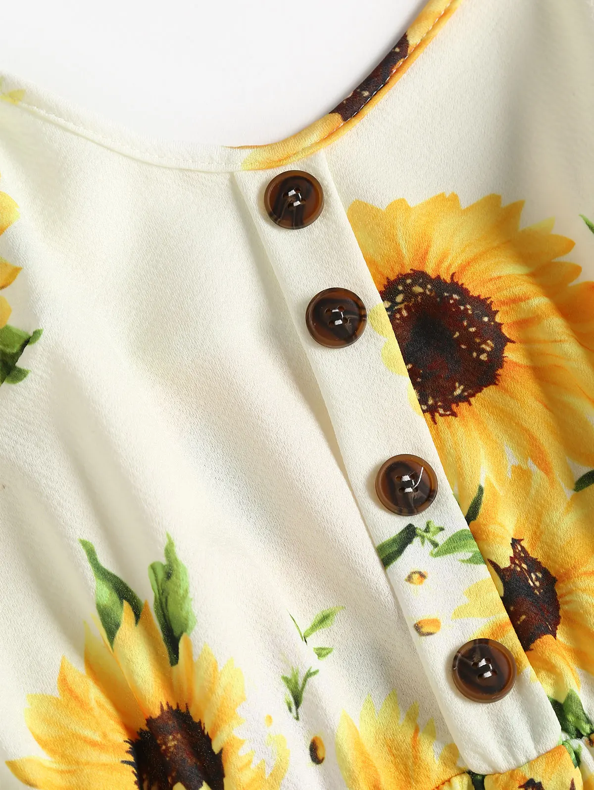 ZAFUL Boho Летнее платье с цветочным принтом, v-образный вырез, карманы, без рукавов, миди платья, женское плиссированное платье с подсолнухами, с открытой спиной, на пуговицах, сексуальное платье