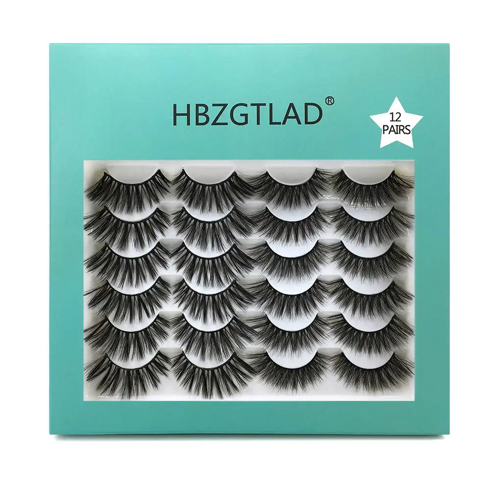 12pair 1207 3/12/13/16 Multipack3D половину Накладные ресницы ручной работы тонкие пушистые длинные ресницы натуральный инструменты для макияжа глаз искусственный щеточка для ресниц - Цвет: 12pair 1207