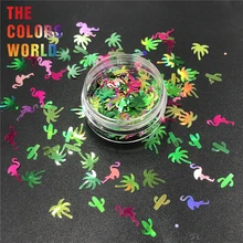 TCT-342, фламинго, кактус, пальма, летние ногти, блеск, дизайн ногтей, украшение, боди-арт, тату, Тумблеры, ремесла, аксессуары для фестиваля