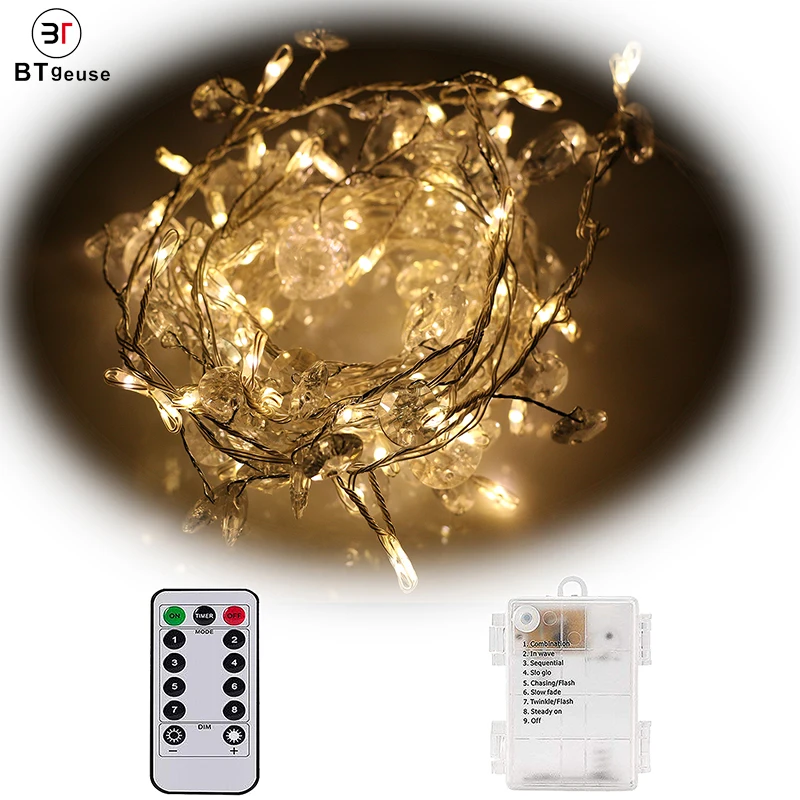

BTgeuse 80 LED Cluster Fairy Lights Firecrackers Starry String Garland Battery Operated Waterproof Christmas Holiday Decoration