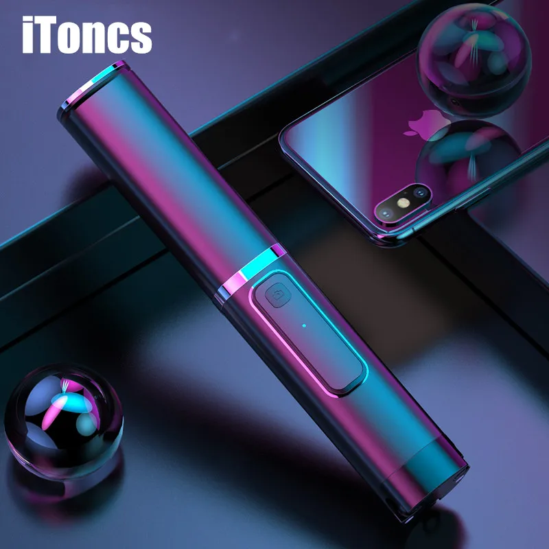 

IToncs Tripod Monopod Selfie Stick Mini Foldable Wireless Bluetooth Phone Holder Stick for IPhone Huawei P30 with Remote Control