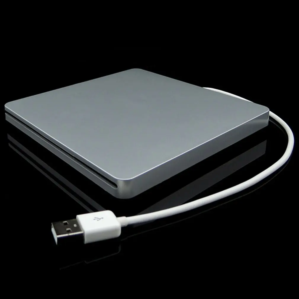 Тип ноутбука всасывания супер тонкий USB 2,0 Слот внешнее записывающее устройство для dvd внешний корпус привода Корпус Корпуса