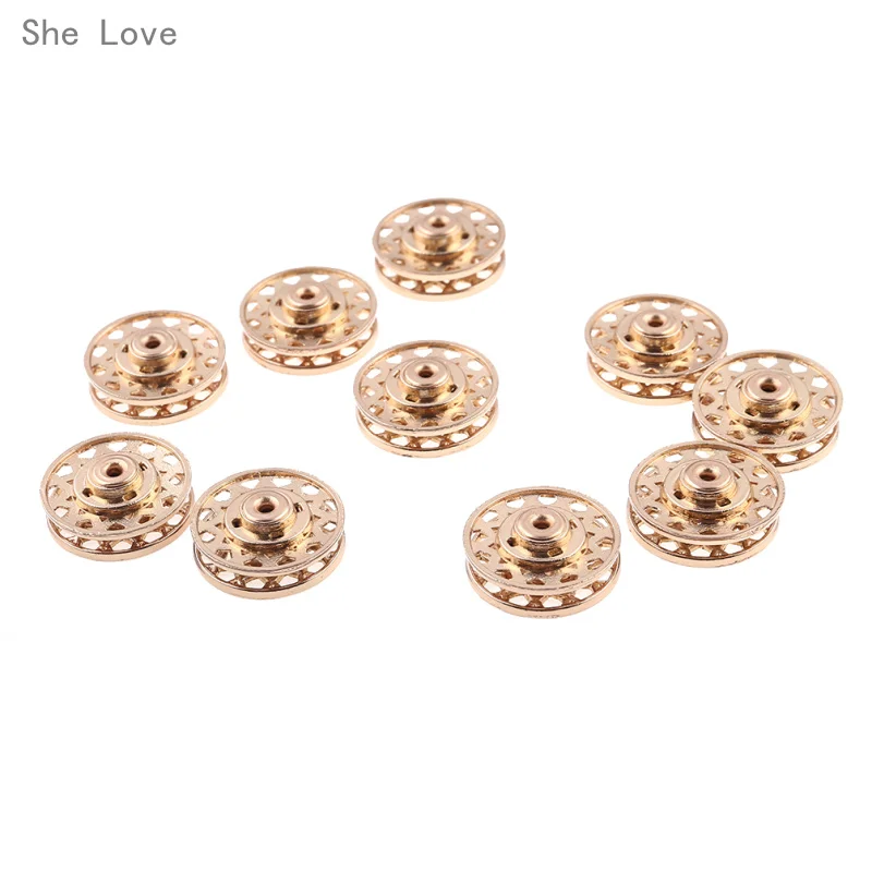 

She Love 10pcs Metal Invisible Hidden Coat Button Snap Bag Purse Buckle Clothes DIY Needlework