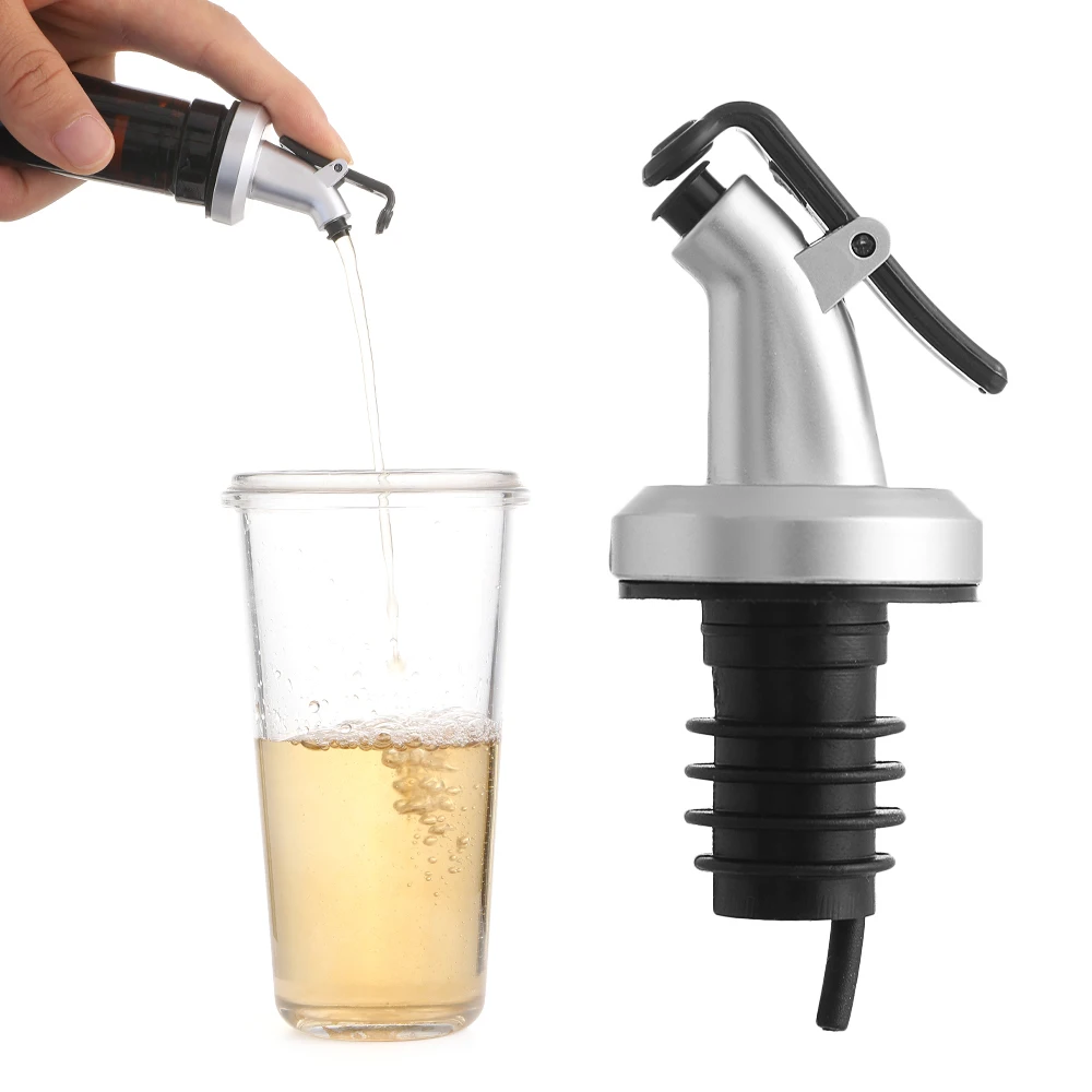 

Olive Oil Sprayer Liquor Spirit Pourer Dispenser Flow Wine Bottle Pour Spout Pourers Flip Top Stopper Leak-proof Kitchen Tools