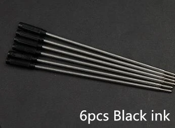 6 pcs black refills 1 шт. металл шариковая ручка 2 в 1 Мини Универсальный Планшеты touch Стилус рисования Шариковая ручка для IPad IPhone - Цвет: 6 pcs black refills