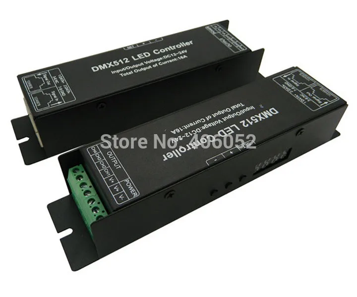 3 канала 12A 4 channel16A LED RGB/RGBW цифровой дисплей Контроллер DMX 512 LED контроллер декодер DC12V-24V для RGB rgbw свет