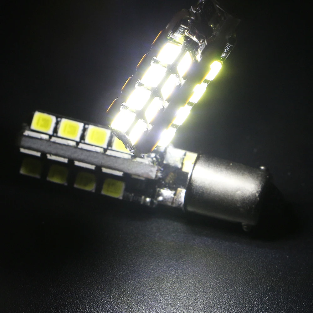 50 шт./лот H6W T4W BA9S 2835 32 SMD Canbus Error Free 12 в интерьер автомобильного салона дверь лампы для чтения задняя парковка лампы Габаритные огни