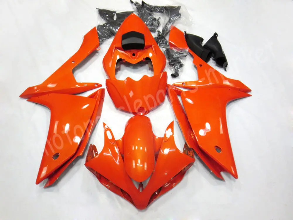 Оранжевый ABS пластик впрыска обтекателя кузова Комплект для Yamaha YZF-R1 YZF R1 2007-2008 07 08