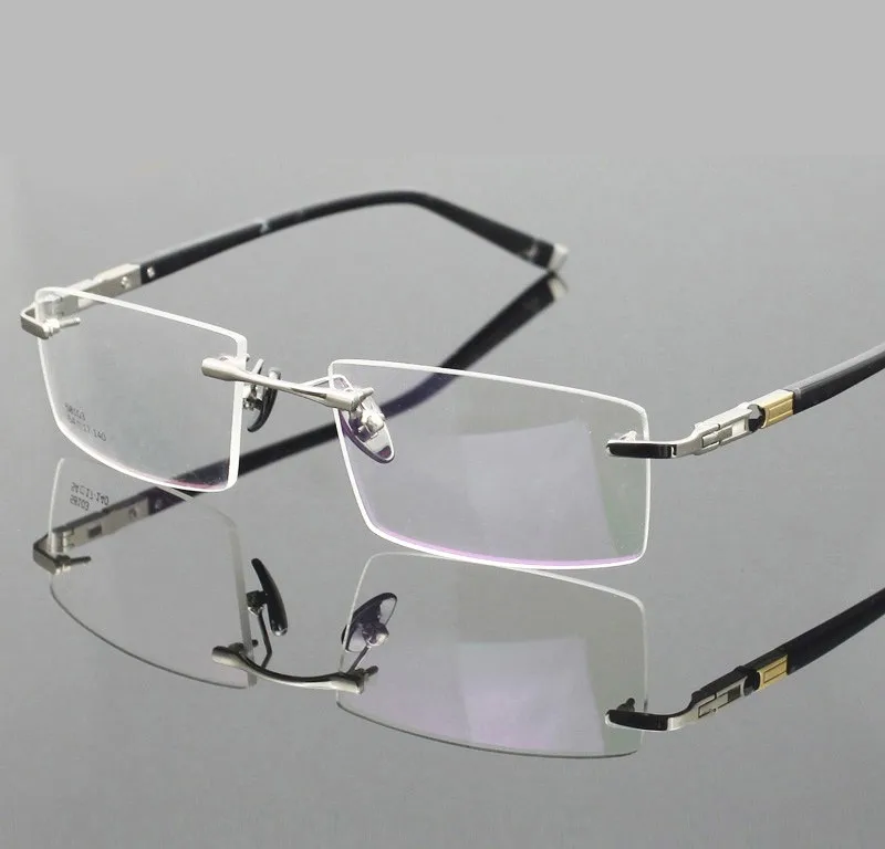 Men's Eyeglasses Rimless Titanium Alloy 1622 – FuzWeb