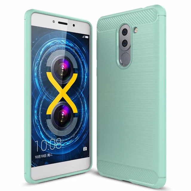 mint gree Роскошный противоударный чехол из углеродного волокна и ТПУ для huawei Honor 6 Plus, задняя крышка Honor 6X, мягкий чехол для телефона s, чехол для huawei Honor 6 X - Цвет: mint gree