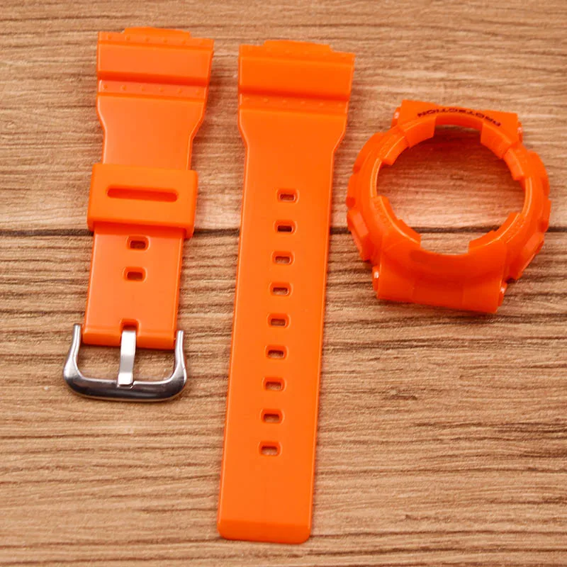 Orange Wine red word Смотреть аксессуары Дело ремешок для Casio BABY-G серии BA-110 BA-112 120 111 спортивные Водонепроницаемый Для женщин ремешок - Цвет ремешка: Orange Wine red word
