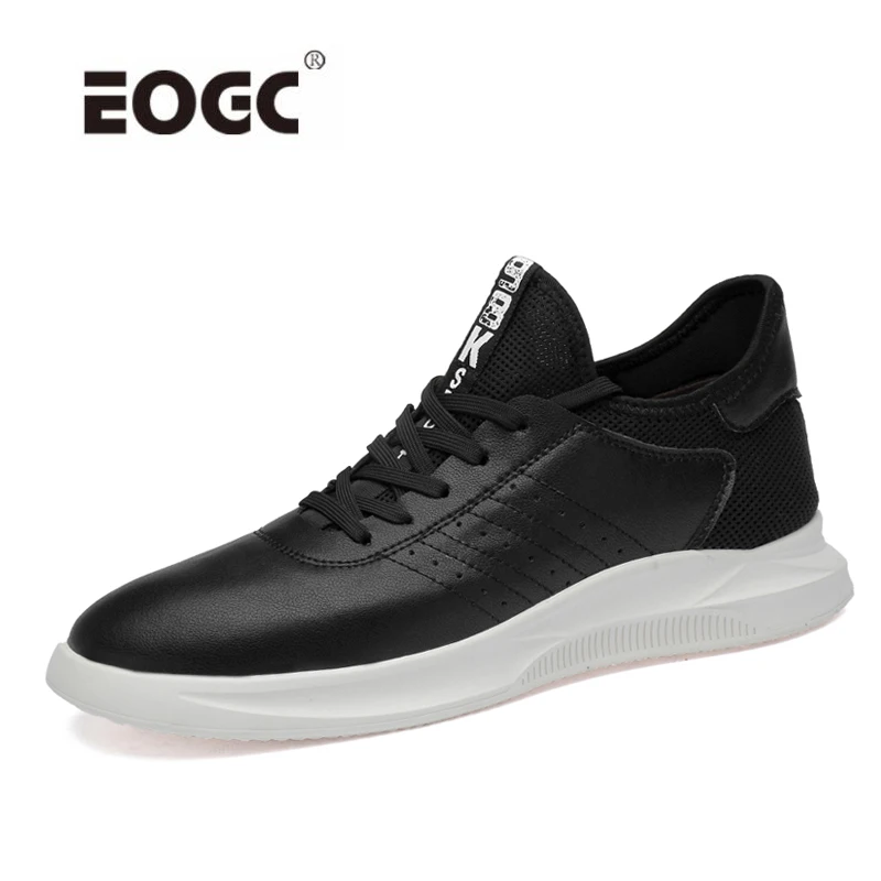 

Top Quality Leather With Mesh Shoes Men Lace-Up Fashion Sneaker Light Breathable Outdoor Casual Shoes Men