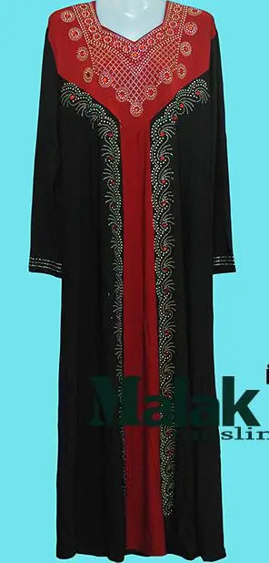 5 цветов женские мусульманские платья исламский, арабский женский халат женский кафтан Jilbabs платье Ближний Восток мусульманский абайя - Цвет: Красный