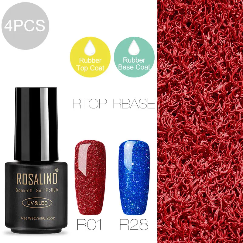 RA-4GELS-27 ROSALIND Гель-лак для ногтей все для маникюрного набора 7 мл Полупостоянный гель uv Vernis верхнее покрытие полигель-лак Гибридный Гель-лак для ногтей - Цвет: RA-4GELS-27