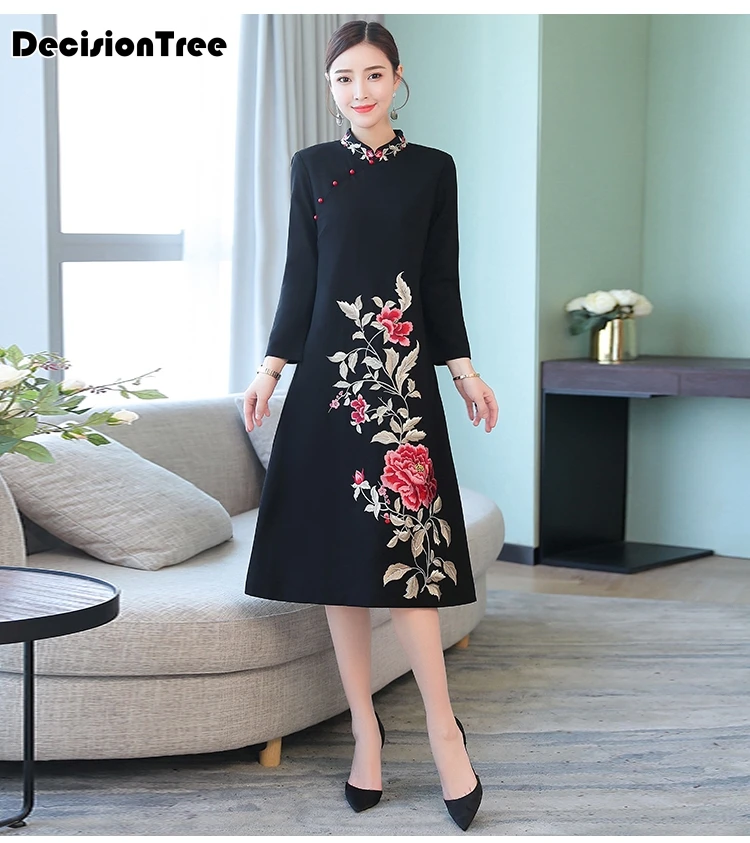 

2019 summer women's cheongsam qipao evening dress chinese oriental dresses traditional chinese long wedding dress cheongsam