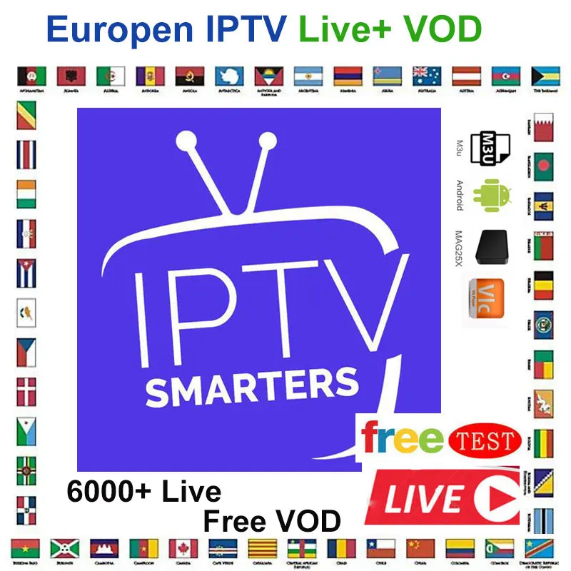 

Best IPTV Smarters Spain M3U Live IPTV Portugal France 1 Year IPTV Subscription Channels for Android TV Box Tanix h96